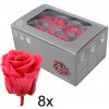 Ruža preparovaná 4cm DARK PINK /ks - bal. 8 ks