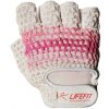 Lifefit Fitnes rukavice Knit ružovo-biele - M