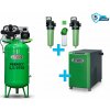 Atmos Zostava kompresor + sušička + filtrácia - SAP5,5/270S príkon 5,5 kW, výkon 750 l/min, 10 bar, stojatý vzdušník 270 l, sušička, filtrácia
