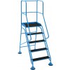 Mobilný plošinový rebrík ,plošina a stupne s kosoštvorcovou mriežkou EUROKRAFTpro