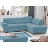 Rohová sedacia súprava Speedway, azúrovo modrá látka, pravý roh
