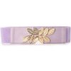 Lifestyle dámsky elastický opasok so zlatou prackou Elisa Violet