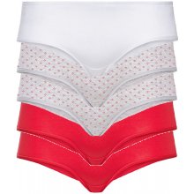 Esmara Dámske nohavičky 5 kusov červená/sivá/biela