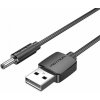 Vention CEXBF USB-A - DC 3,5 mm adaptér, 5 V, 1 m, čierny
