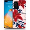 Picasee silikónový čierny obal pre Huawei P40 - Red Lily