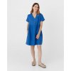 Magic Linen Midi plátené šaty MACEIO v kobaltovej modrej farbe Velikost: L