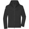 James&Nicholson Pánska softshell bunda JN1180 Black XXL