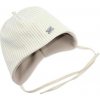 Bea Rada novorodenecká zimná čiapka na viazanie podšitá flisom