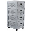 CURVER INFINITY 4x11L Zásuvky 36x69x30cm dierované, sivé 04356-099