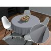 Biante Dekoračný okrúhly obrus Rongo RG-068 Sivý Ø 120 cm