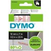 DYMO páska D1 12mm x 7m, červená na priehľadnej S0720520