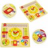 Ecotoys edukačná manipulačná tabuľa kalendárové hodiny