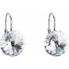 Evolution Group strieborné náušnice visiace s krištálmi biele okrúhle 731106.1