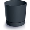 Prosperplast Kvetináč TUBO P s miskou 10,8 cm antracitový