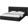 Wilsondo Čalúnená manželská posteľ s úložným priestorom Dony - čierna Rozmer: 180x200