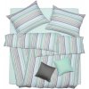 SCANquilt Obliečky KLASIK pruhy tyrkysová bežný 1x paplón 140x200 + 1x vankúš 70x90 cm