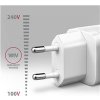 AXAGON ACU-DPQ65W, GaN nabíječka do sítě 65W, 3x port (USB-A + dual USB-C), PD3.0/QC4+/PPS/Apple