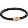 Pánsky kožený pletený náramok B5131