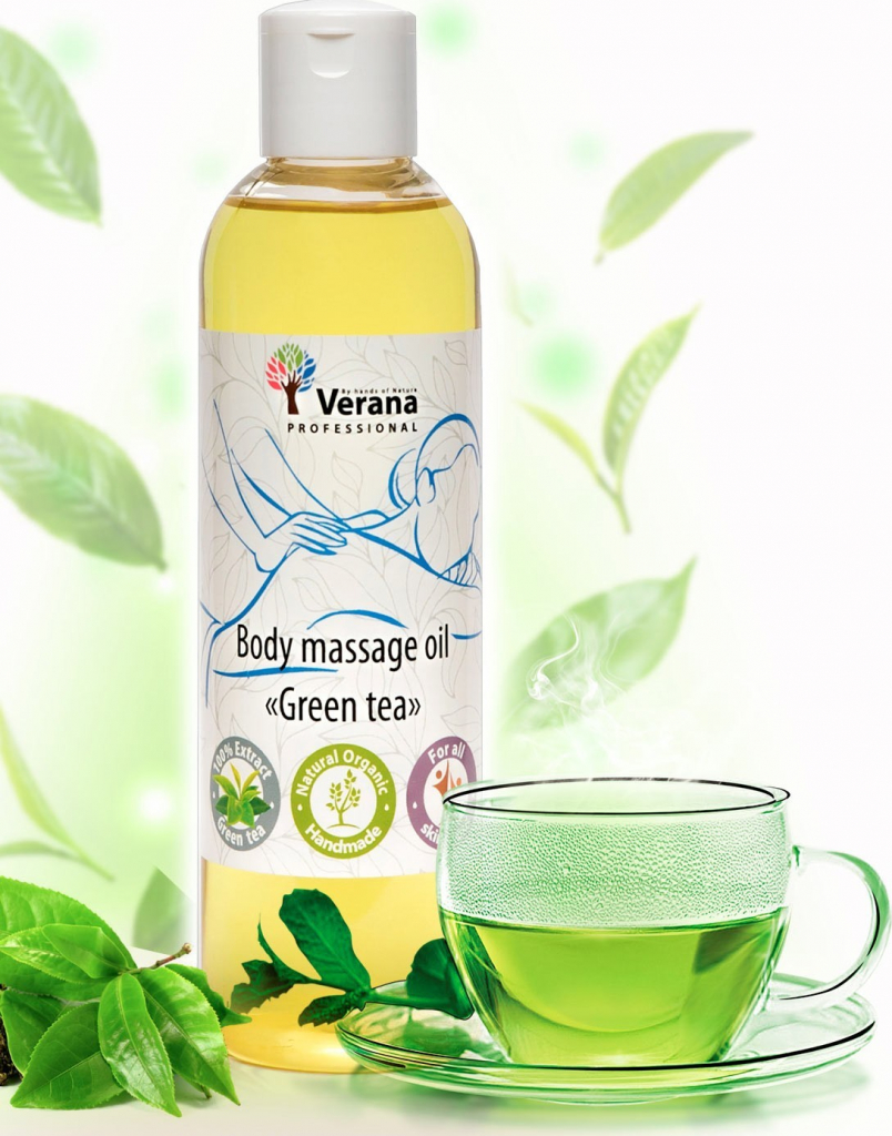 Verana masážny olej Zelený čaj 250 ml