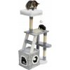 Škrabacie stĺpiky pre mačky, pelech, domček 4 úrovne, SIVÉ, 107 cm Royal&Petsky
