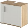Skrinka pod umývadlo, dub sonoma/matná biela, LESSY NEW 02