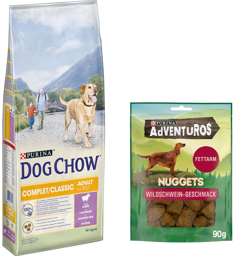 Purina Dog Chow Complet & Classic s jehněčím 14 kg