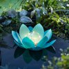 Weltbild Weltbild Solárna plávajúca dekorácia Lotus, tyrkysová