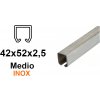 INOX C-profil pre závesnú bránu 42×52×2,5, nerezový 6 m (ZB-CP42x52M-INOX-6)