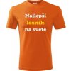 Oranžové tričko najlepší lesník na svete - darčeky pre lesníka XL