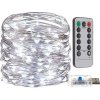 Bezdoteku LEDSolar 300 Vianočná reťaz 30m USB s háčikmi, 300 LED, diaľkové ovládanie, studená biela