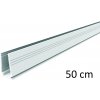 50 cm - Plastová montážna vodiaca lišta pre svetelné LED pásy