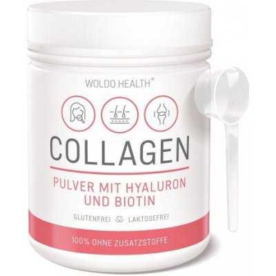 KOLAGEN S KYSELINOU HYALURONOVOU A BIOTINEM WOLDOHEALTH 500 G