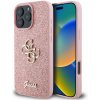 Zadný kryt Guess PU Fixed Glitter 4G Metal Logo pre iPhone 16 Pro Max Pink