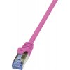 LogiLink CQ3049S Patch, kat.6A S/FTP PIMF, 1.5m, růžový