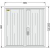 SFOS prístrojová prázdna skriňa OZ-3/80, - 800x800x245mm
