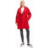 Kabát Desigual dámsky, červená farba, prechodný, dvojradový 23WWEW21 S