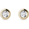 Diamantové bezel napichovačky zo žltého zlata KLENOTA K0662013