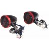 CARCLEVER Zvukový systém na motocykel, skúter, ATV s FM, USB, BT, farba červená/čierna (rsm103r)