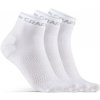 Ponožky Craft Core Dry Mid 3-Pack Veľkosť ponožiek: 40-42 / Farba: biela