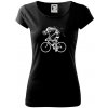 Cyklo kostra - Dámske tričko Pure - M ( Čierna )