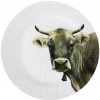 Mars & More Porcelánový jedálenský tanier s motívom kravy - Ø 27 * 3cm - Mars & More