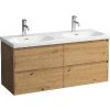 Laufen Lani - Umývadlová skrinka, 118x45x52 cm, 4 zásuvky, dub H4035741122671