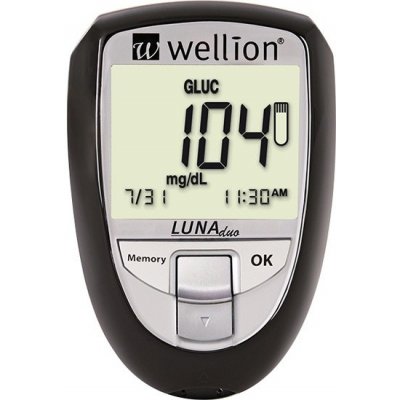 Wellion Luna Duo glukometer set černý