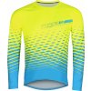 dres FORCE MTB ANGLE dlouhý rukáv, fluo-modrý Velikost: XL
