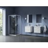 Ravak Blix II sprchovací kút 80x80 cm obdĺžniková biela matné/priehľadné sklo 1LM40E00Z1
