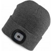 Čiapka s LED svetlom unisex - šedá