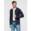 Ombre Men's smooth zip sweater - navy blue modrá | svetlomodrá XL Ombre 5907064519484