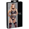Cottelli Bondage - čipková spodná bielizeň so putami (čierna) - L