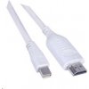 Kábel PREMIUMCORD Mini DisplayPort - HDMI 3 m, biely kportadmk01-03