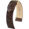 Kožený remienok Hirsch Lizard L 01766010-1, hnedý, jaštericová koža, dĺžka L, Quick Release 19 mm